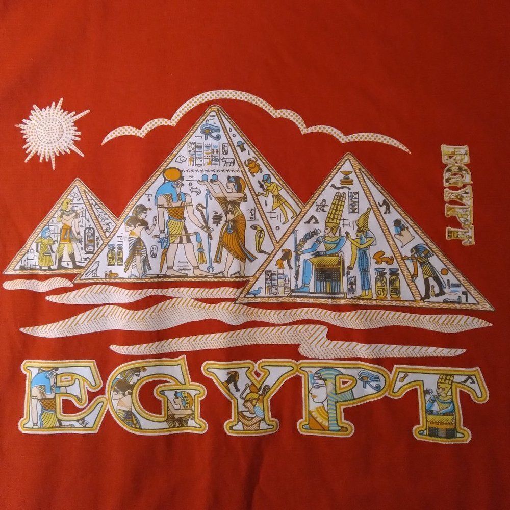 Vintage A-1 Egypt Pyramids Hieroglyphics T-Shirt